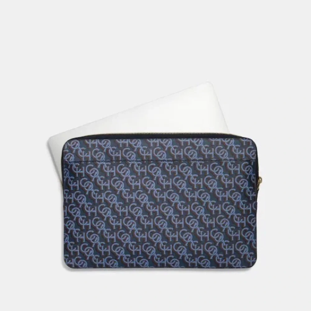 NWT Coach Laptop Sleeve With Coach Monogram Print